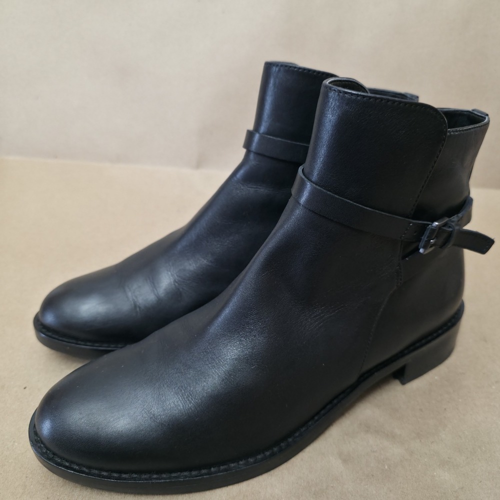 ECCO Touch 55 (Sz 40 EU) Buckle Heel Ankle Boot Womens Boots Zippper